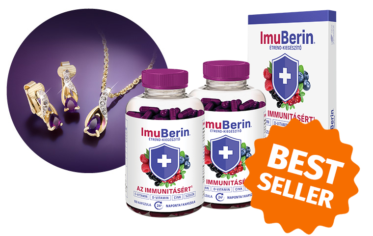 Natural Pharmaceuticals Imuberin® Két nagy csomag Imuberin®, egy kis csomag ingyen és konyhakések ajándékba.