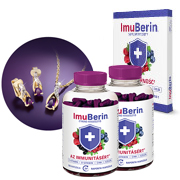 Natural Pharmaceuticals Imuberin® Két nagy csomag Imuberin®, egy kicsi és egy konyhai késkészlet ingyen.